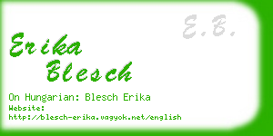 erika blesch business card